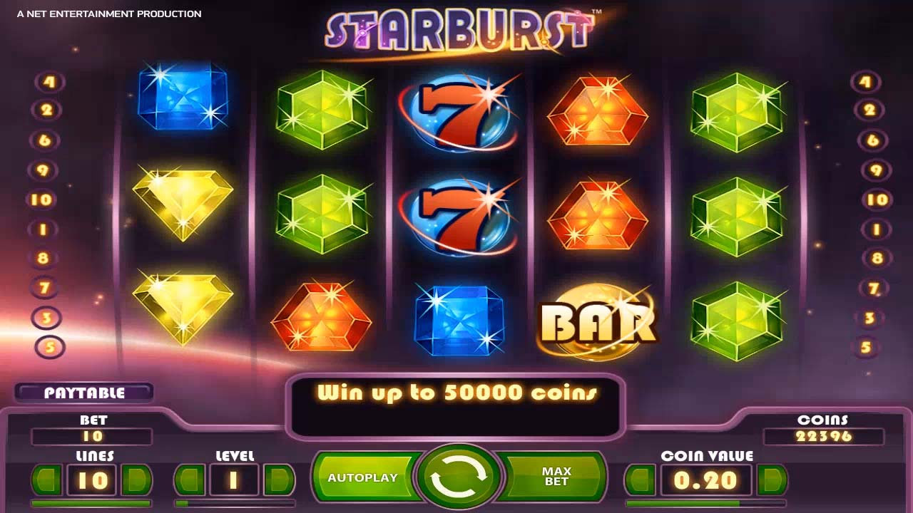 Jouez à une machine à sous gratuite Starburst