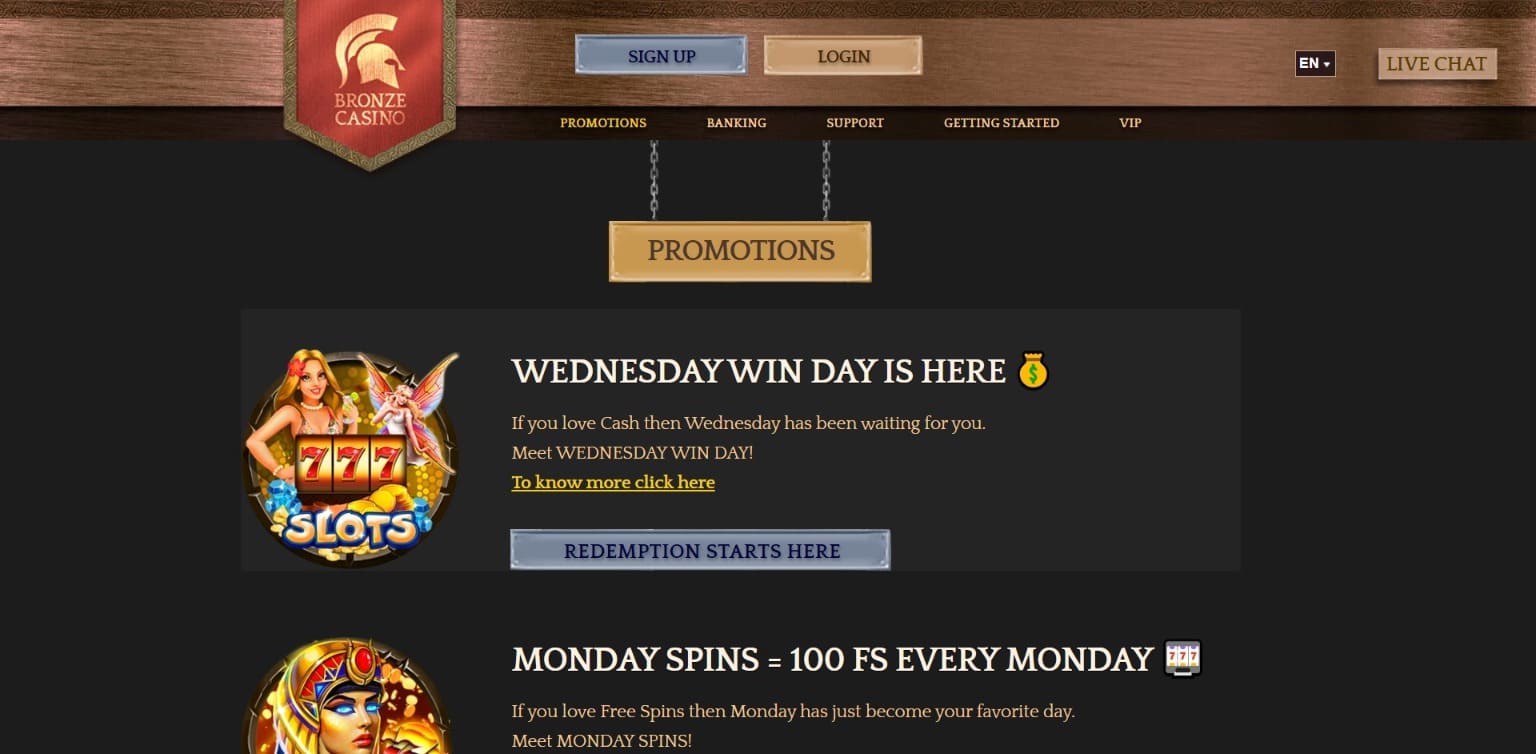 Bonus Bronze Casino