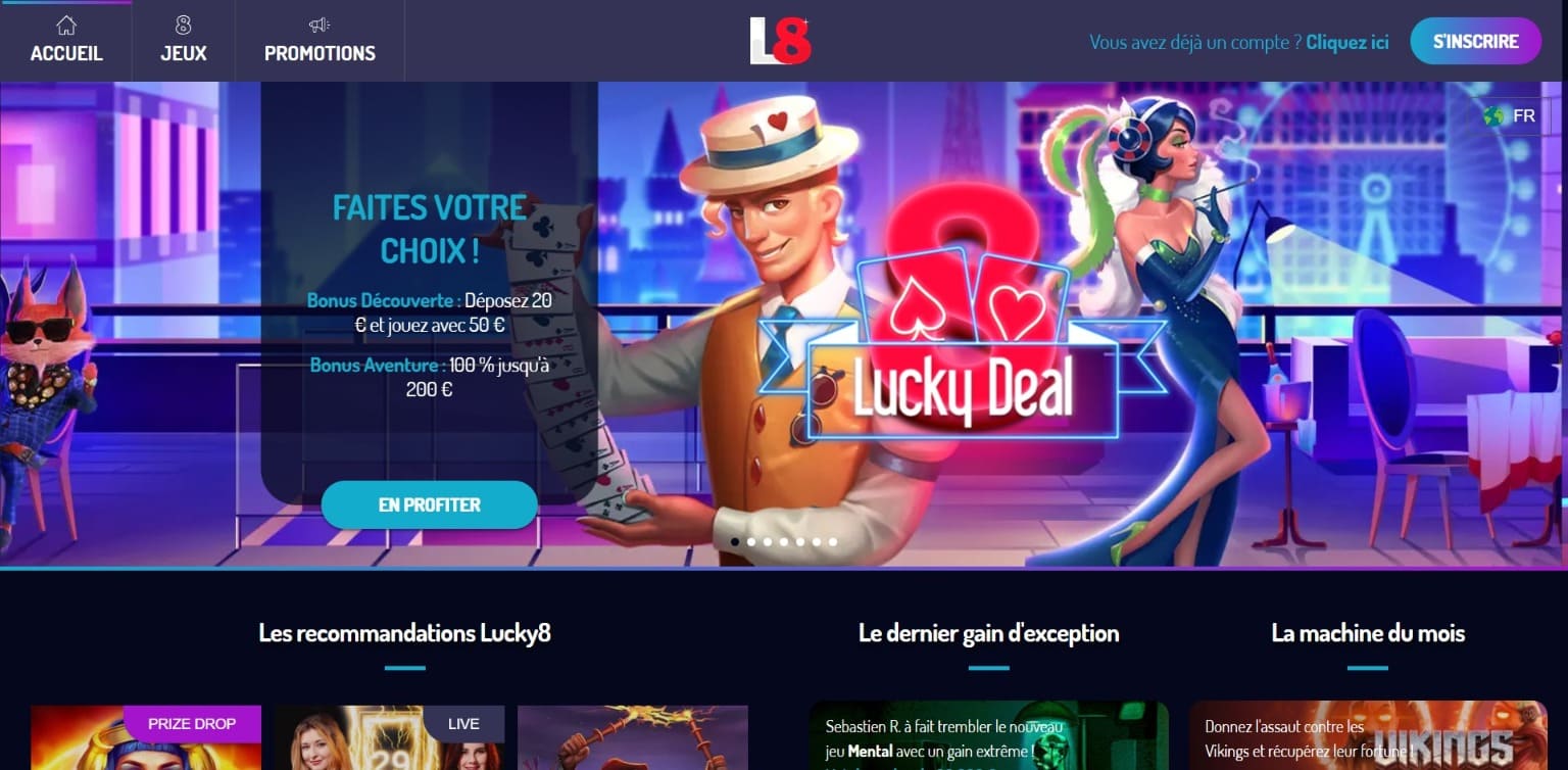 Site officiel Lucky 8 Casino