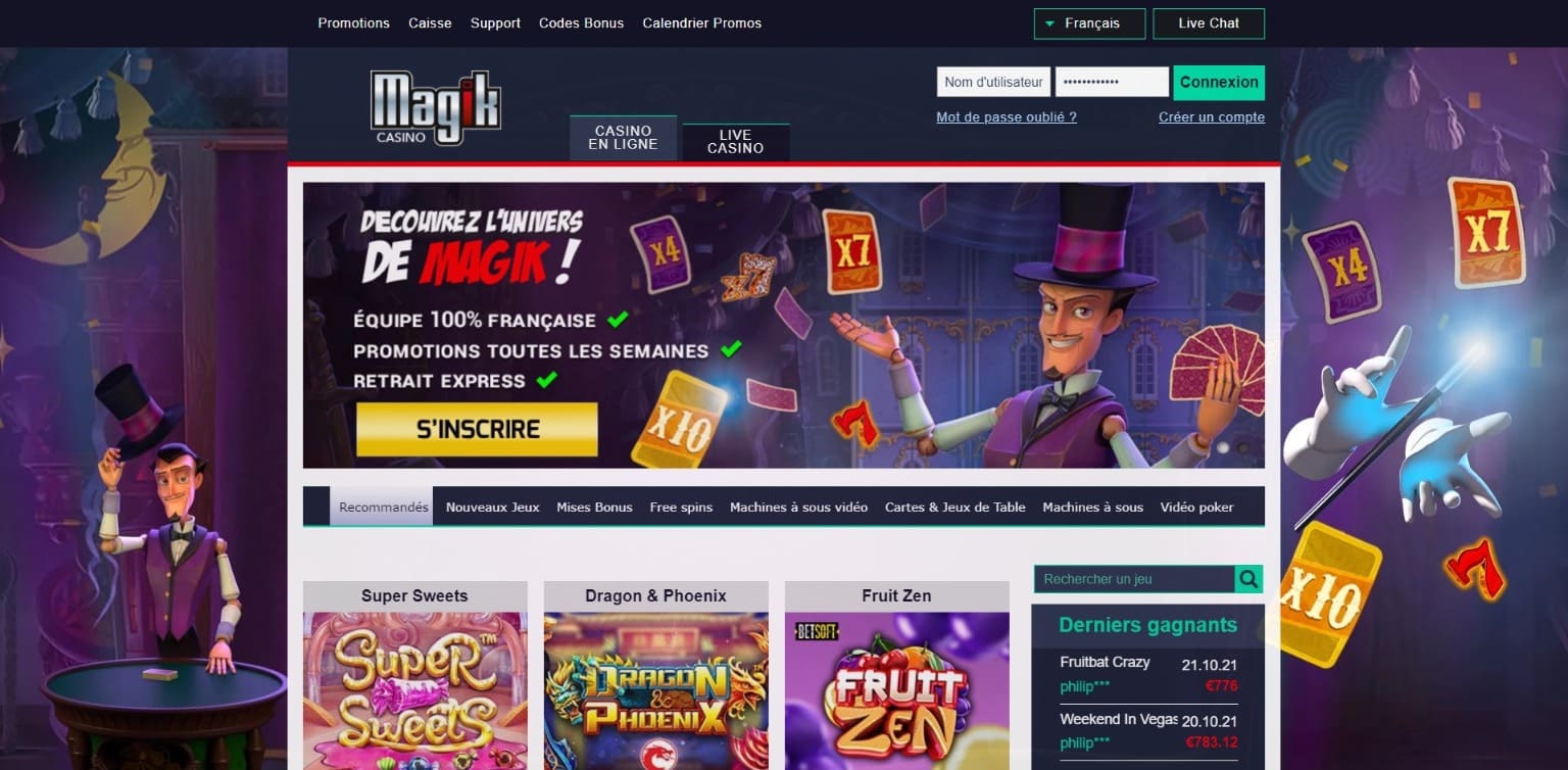 Site officiel Magik Casino