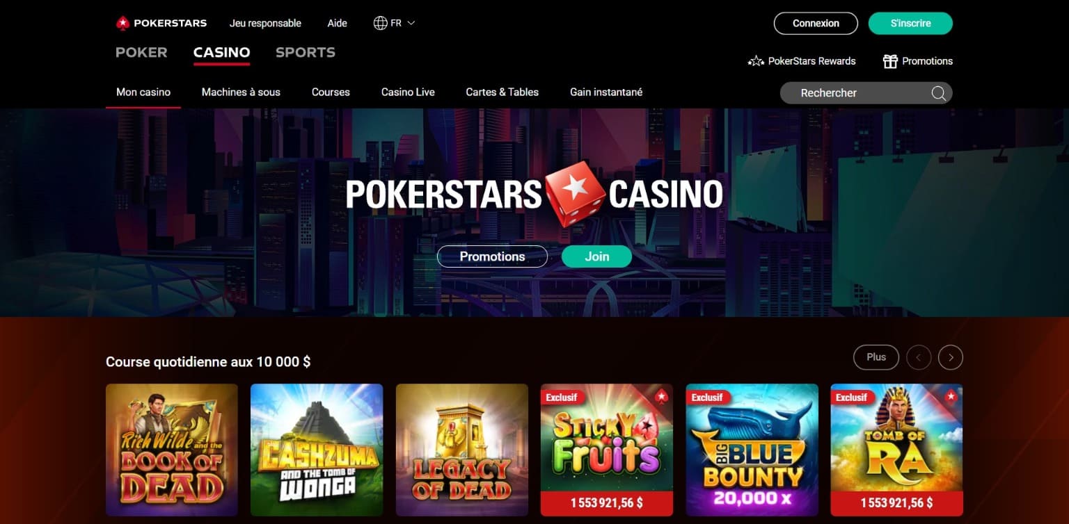 Site officiel Pokerstars Casino