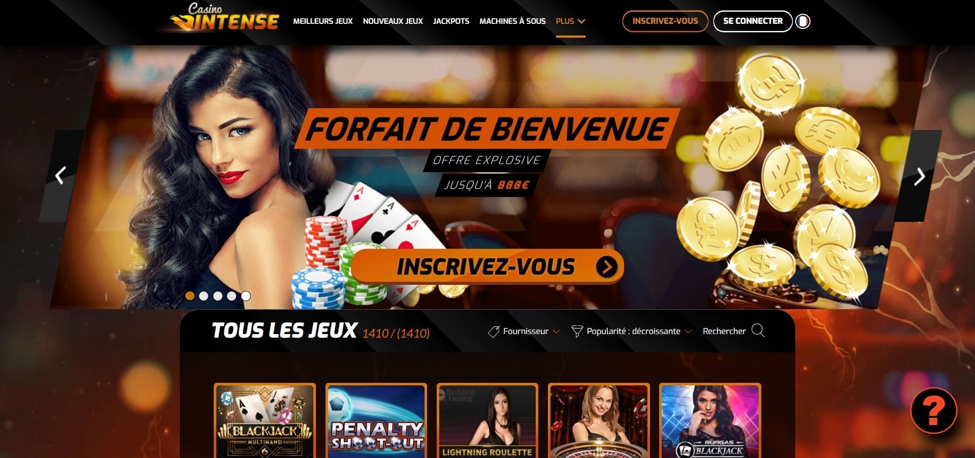 Site officiel de Intense Casino