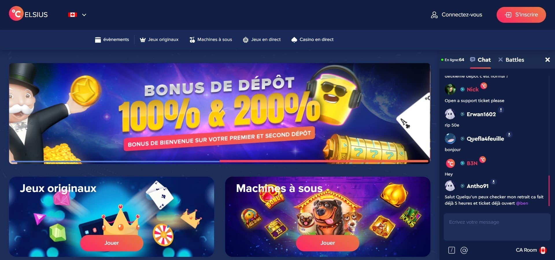 Site officiel de Celsius Casino