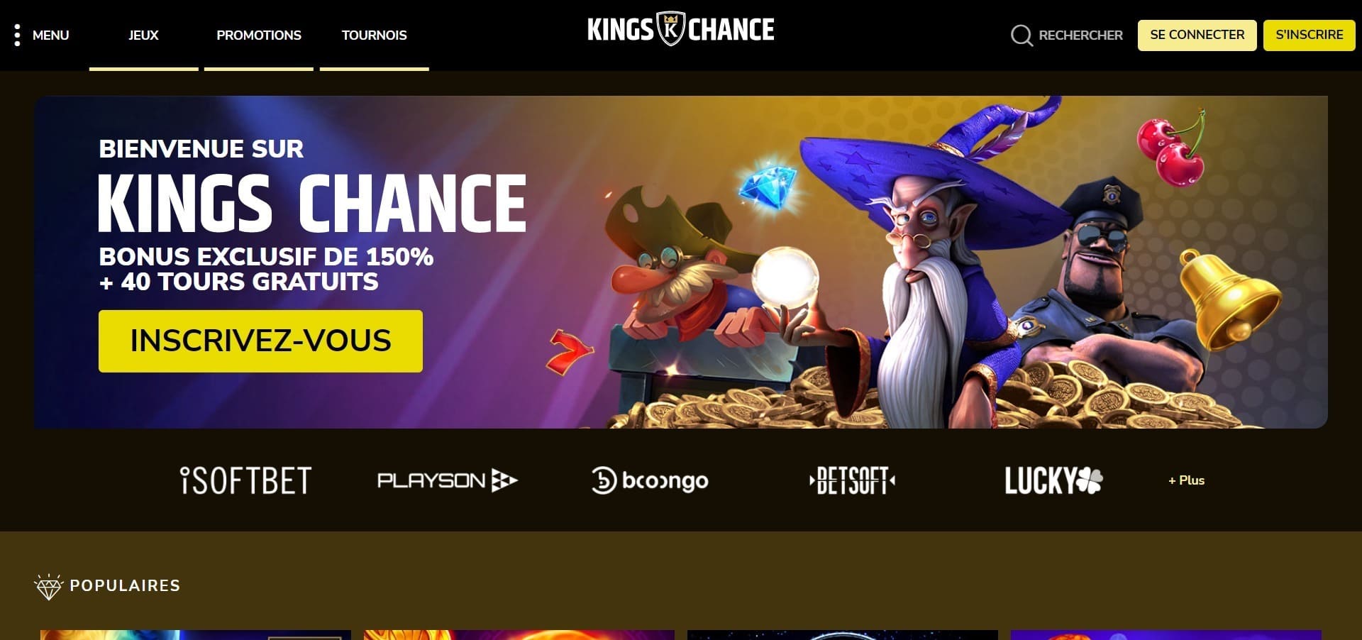 Site officiel de Kings Chance Casino