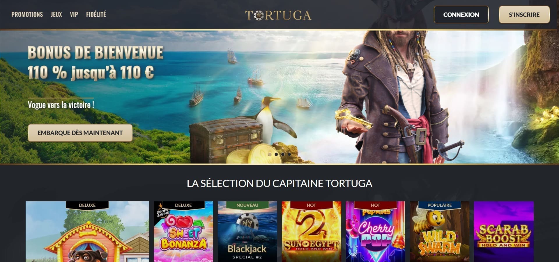 Site officiel de Tortuga Casino