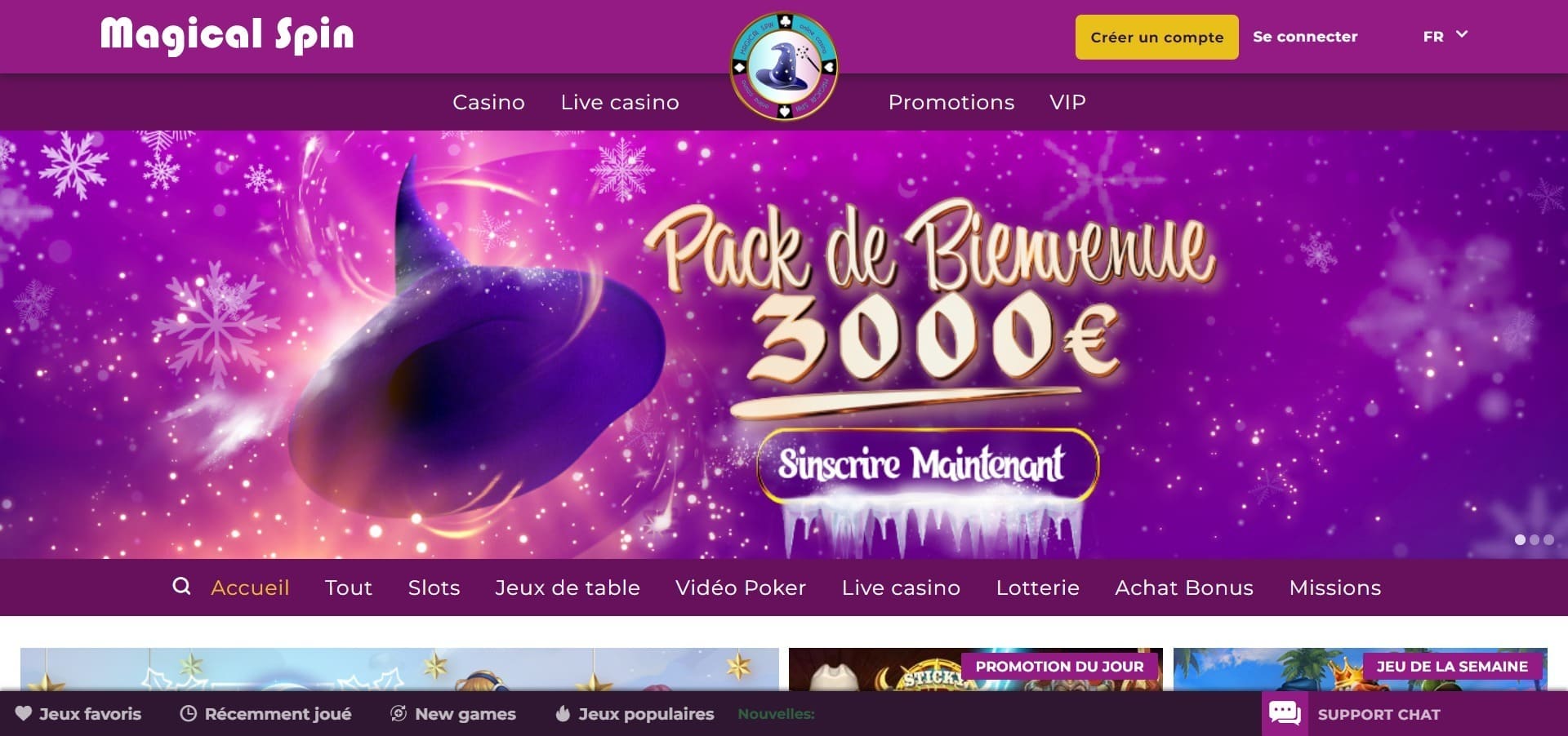 Site officiel de Magical Spin Casino
