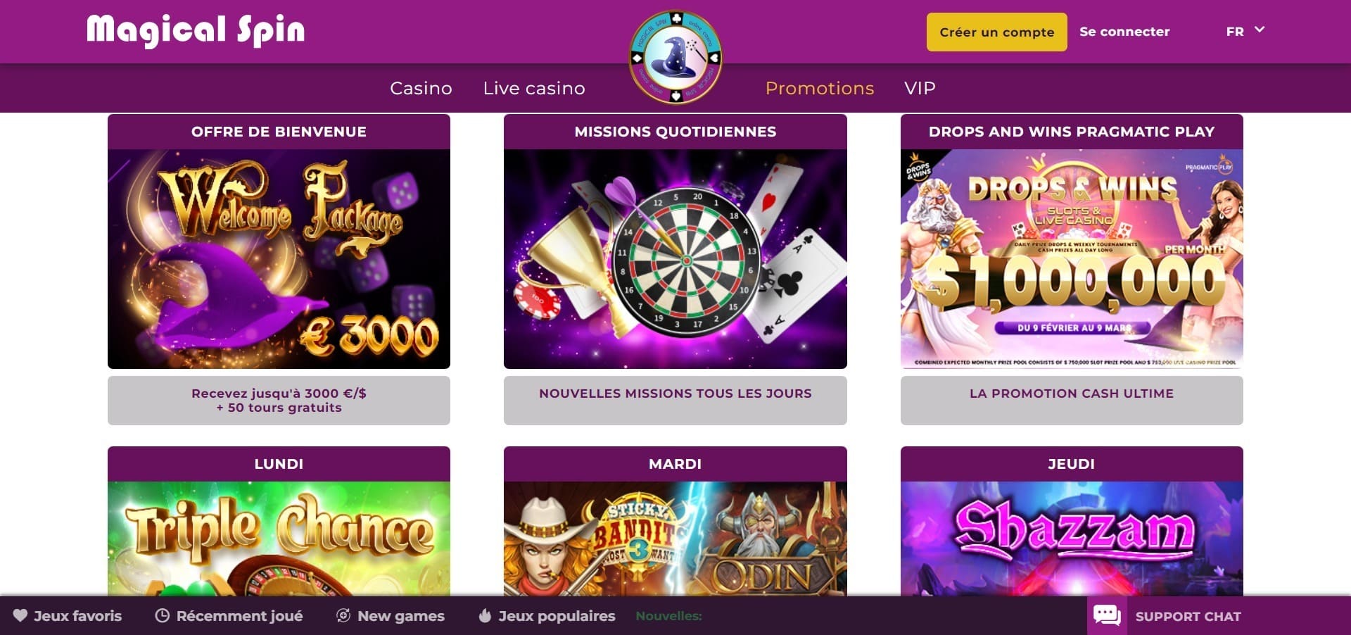 Bonus Magical Spin Casino