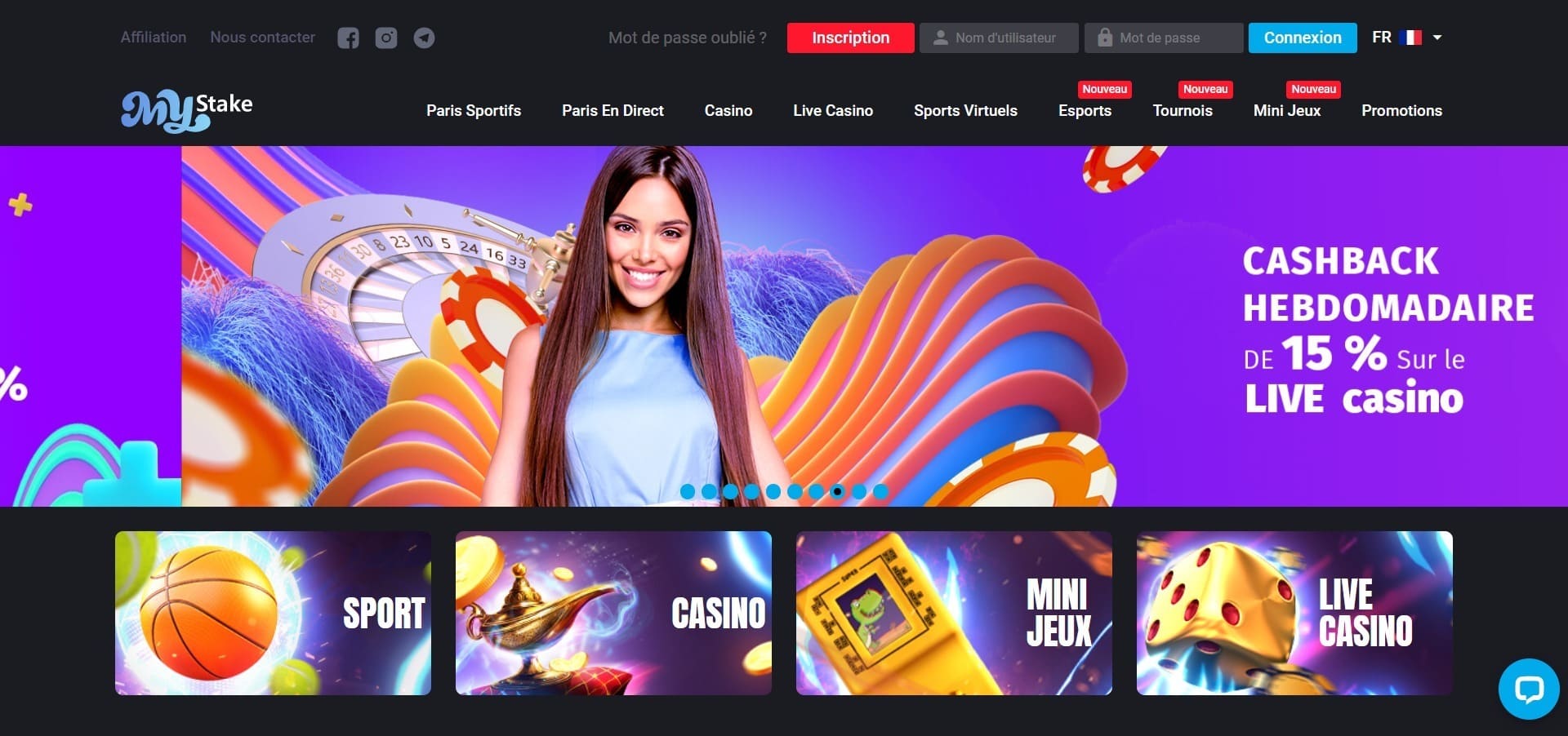 Site officiel de Mystake Casino