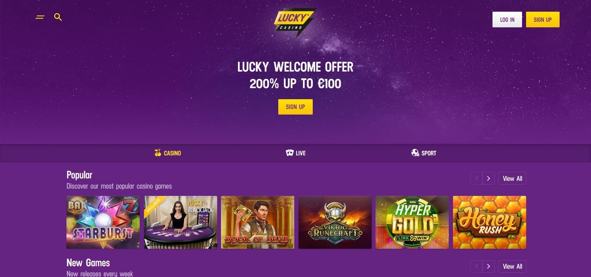 Site officiel de Lucky Casino