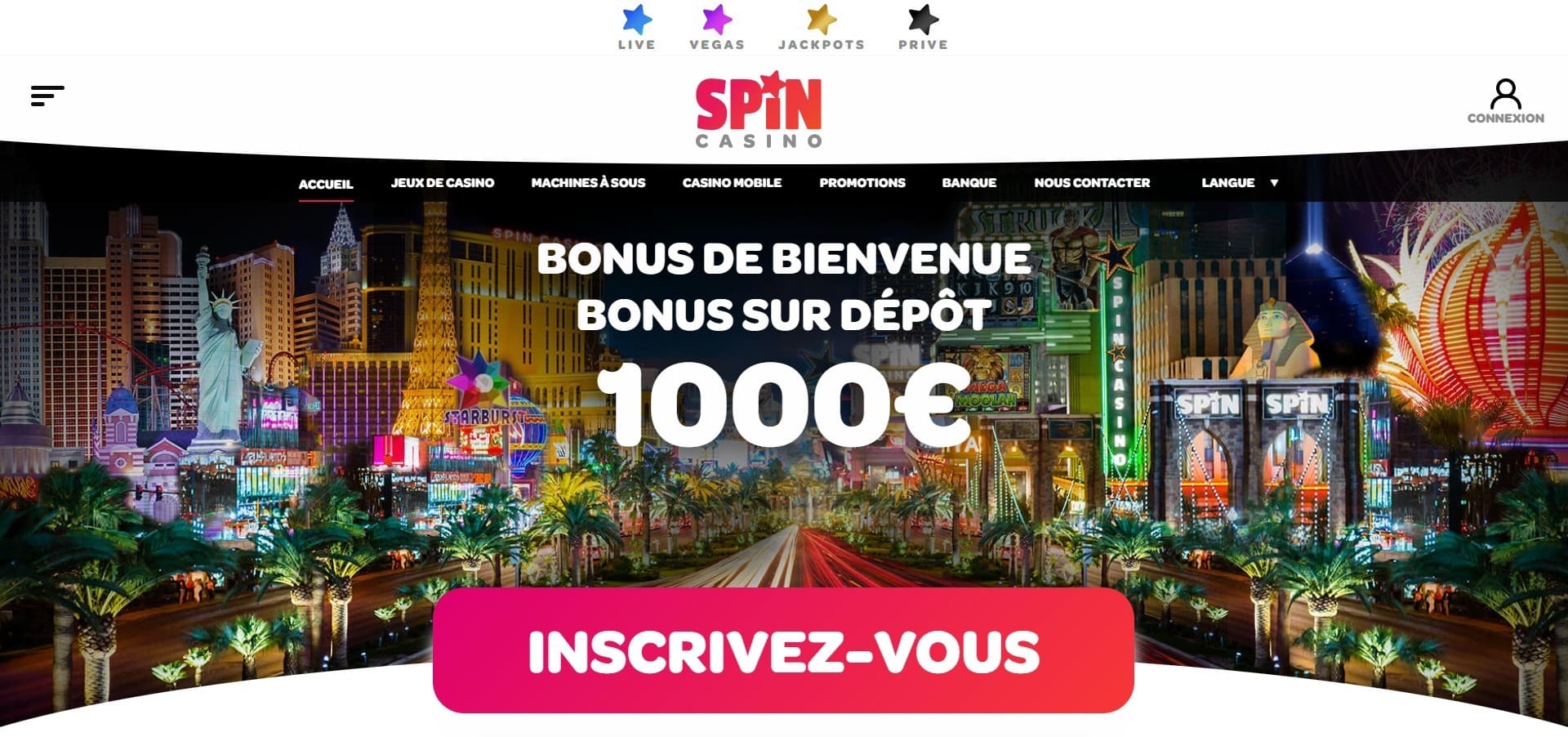 Site officiel de Spin Casino