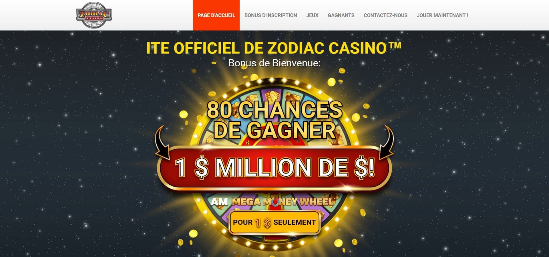 Site officiel de Zodiac Casino