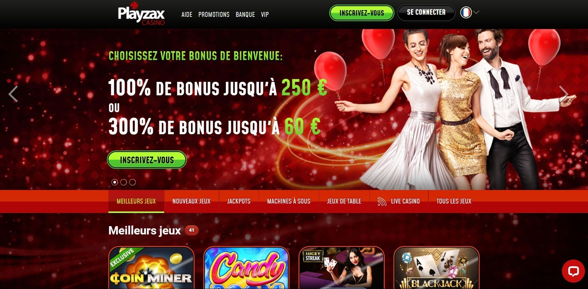 Site officiel de Playzax Casino