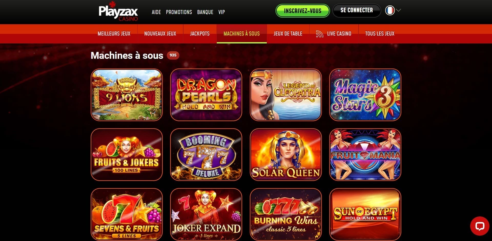 Machines à sous Playzax Casino