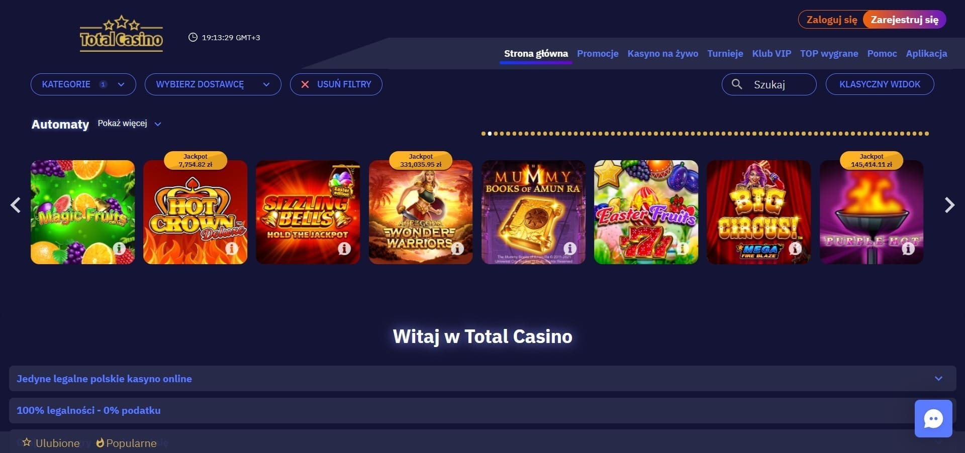 Machines à sous Total Casino