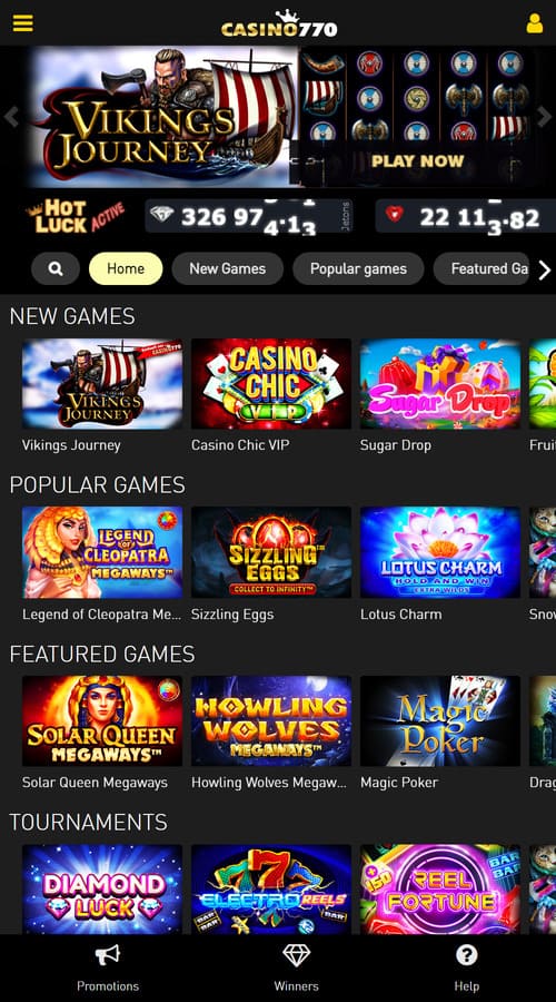Application mobile Casino770