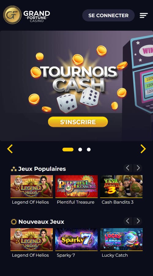Application mobile Grand Fortune Casino
