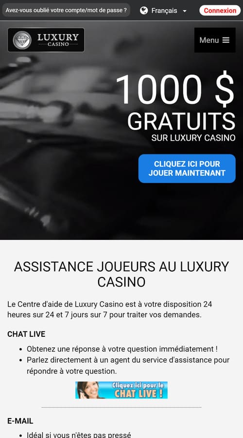 Luxury Casino contacts